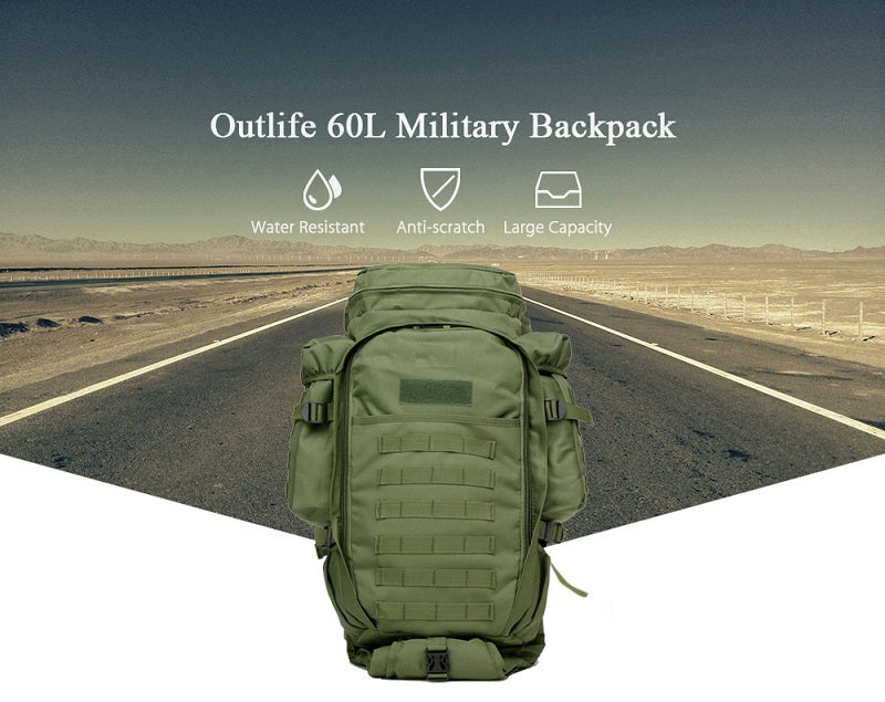 60L Outdoor Waterproof Backpack