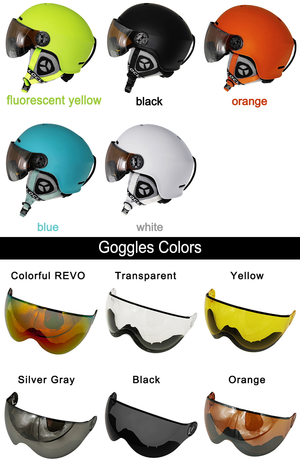 Ski Helmet With Goggles