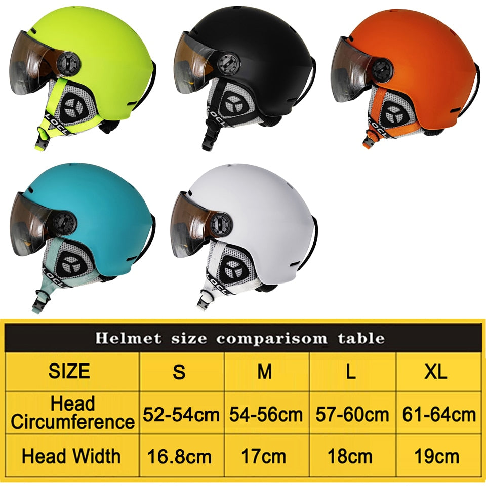 Ski Helmet With Goggles