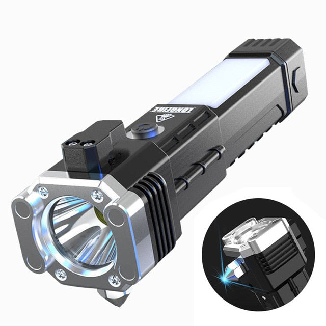 Solar Rechargeable LED Flashlight