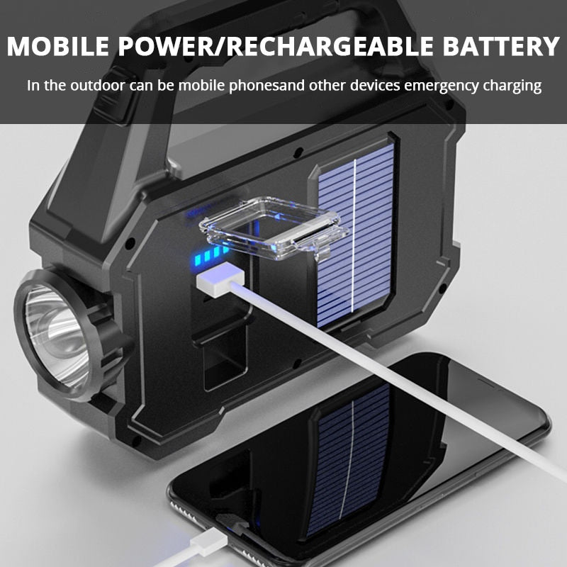 Solar Rechargeable LED Flashlight