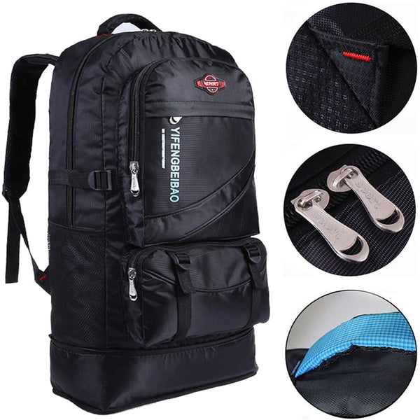 60L Waterproof Nylon Backpack