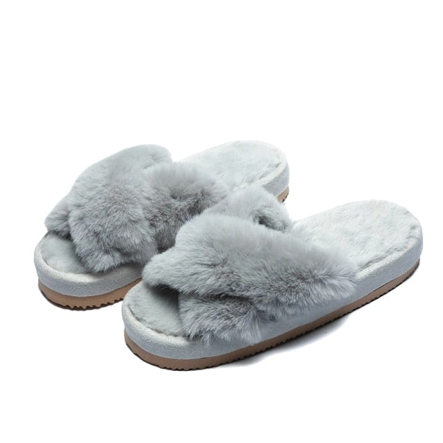 Warm Fluffy Slippers for Women freeshipping - Travell To