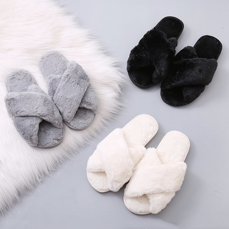 Warm Fluffy Slippers for Women freeshipping - Travell To