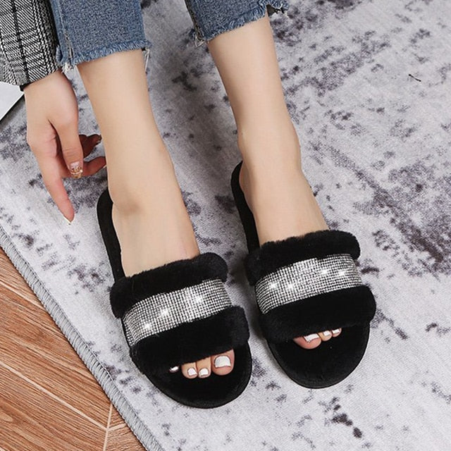 Warm Fluffy Slippers for Women freeshipping - Travell To