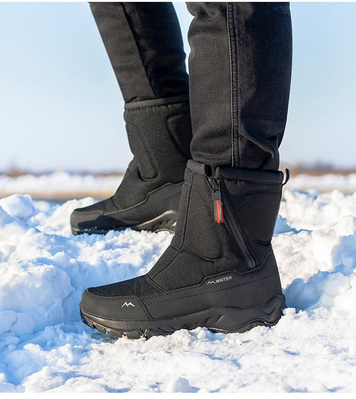 Men's Winter Hiking Boots black freeshipping - Travell To
