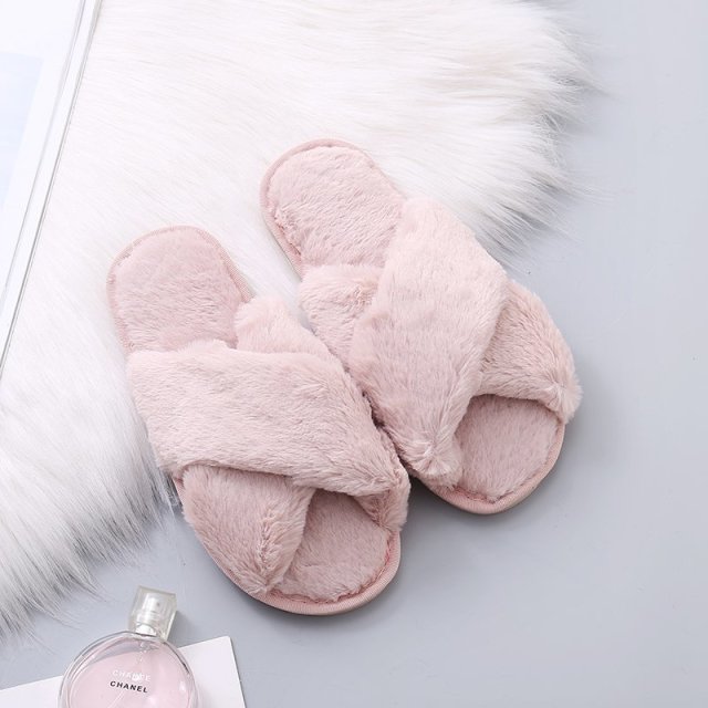 Warm Fluffy Slippers for Women freeshipping - Travell To