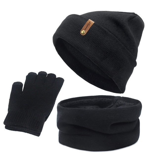 Unisex Beanies + Ring Scarf + Gloves Set freeshipping - Travell To