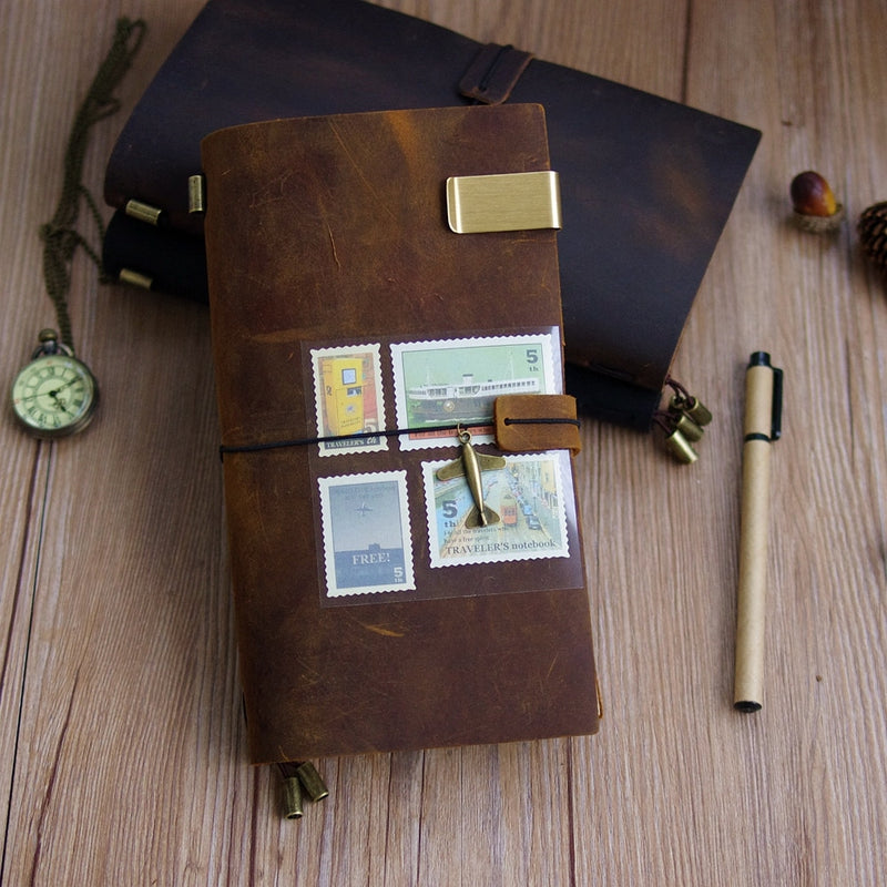 Leather Traveler's Diary freeshipping - Travell To