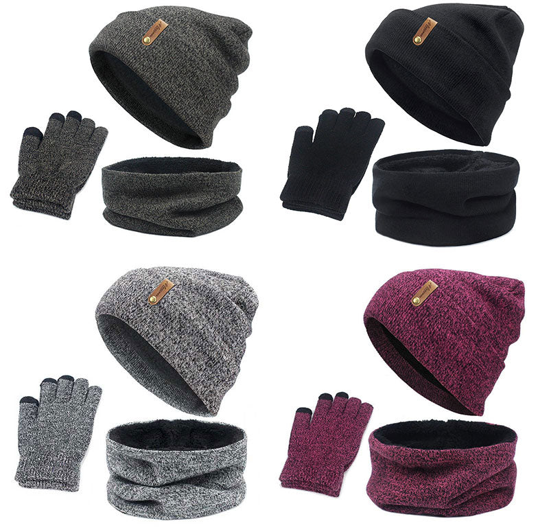 Unisex Beanies + Ring Scarf + Gloves Set freeshipping - Travell To