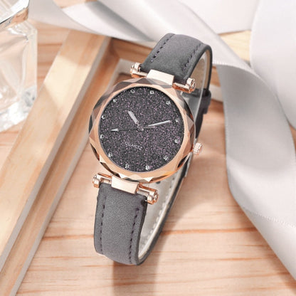 Leather Wrist Watch and Rhinestone Bracelet freeshipping - Travell To