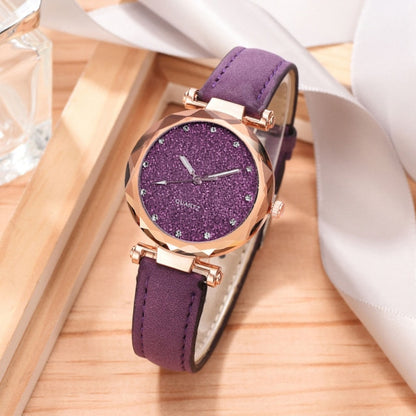 Leather Wrist Watch and Rhinestone Bracelet freeshipping - Travell To