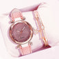 Leather Wrist Watch and Rhinestone Bracelet freeshipping - Travell To