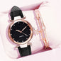 Leather Wrist Watch and Rhinestone Bracelet freeshipping - Travell To