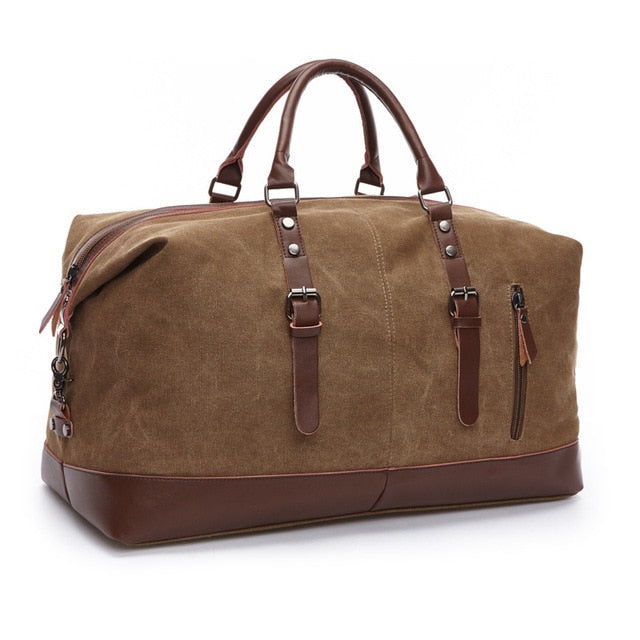 Canvas Leather Duffle Bag freeshipping - Travell To