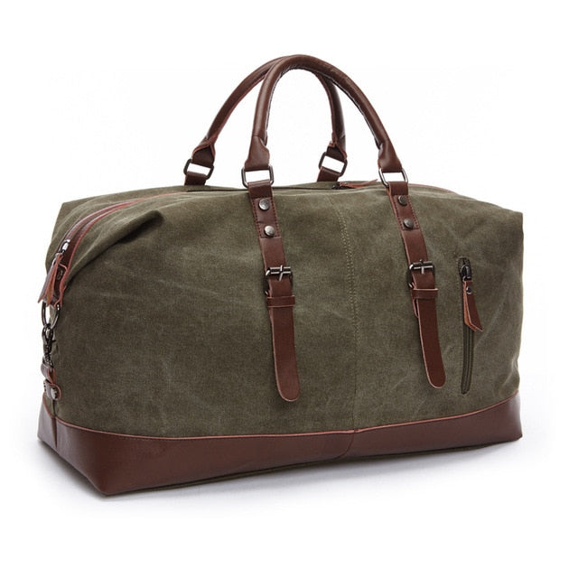 Canvas Leather Duffle Bag freeshipping - Travell To