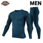 Fleece Lined Thermal Underwear Set freeshipping - Travell To
