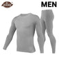 Fleece Lined Thermal Underwear Set freeshipping - Travell To