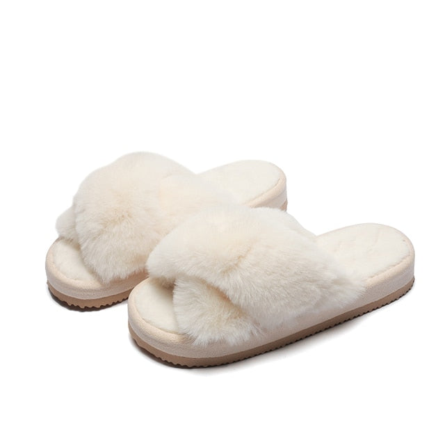 Warm Fluffy Slippers for Women freeshipping - Travell To