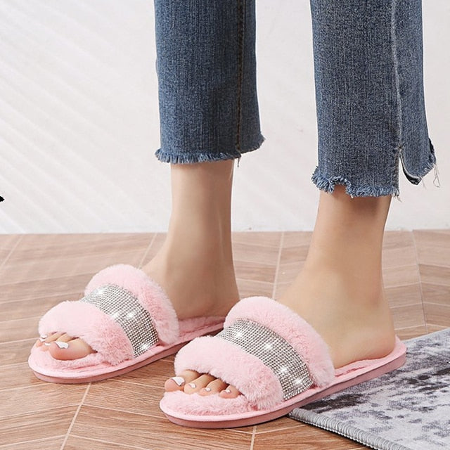 Warm Fluffy Slippers for Women freeshipping - Travell To