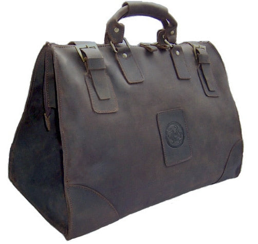 Vintage Crazy Horse Genuine Leather Travel Bag freeshipping - Travell To