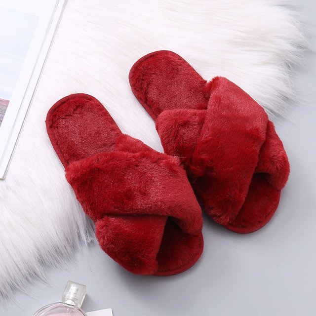 Warm Fluffy Slippers for Women freeshipping - Travell To