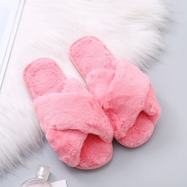 Warm Fluffy Slippers for Women freeshipping - Travell To